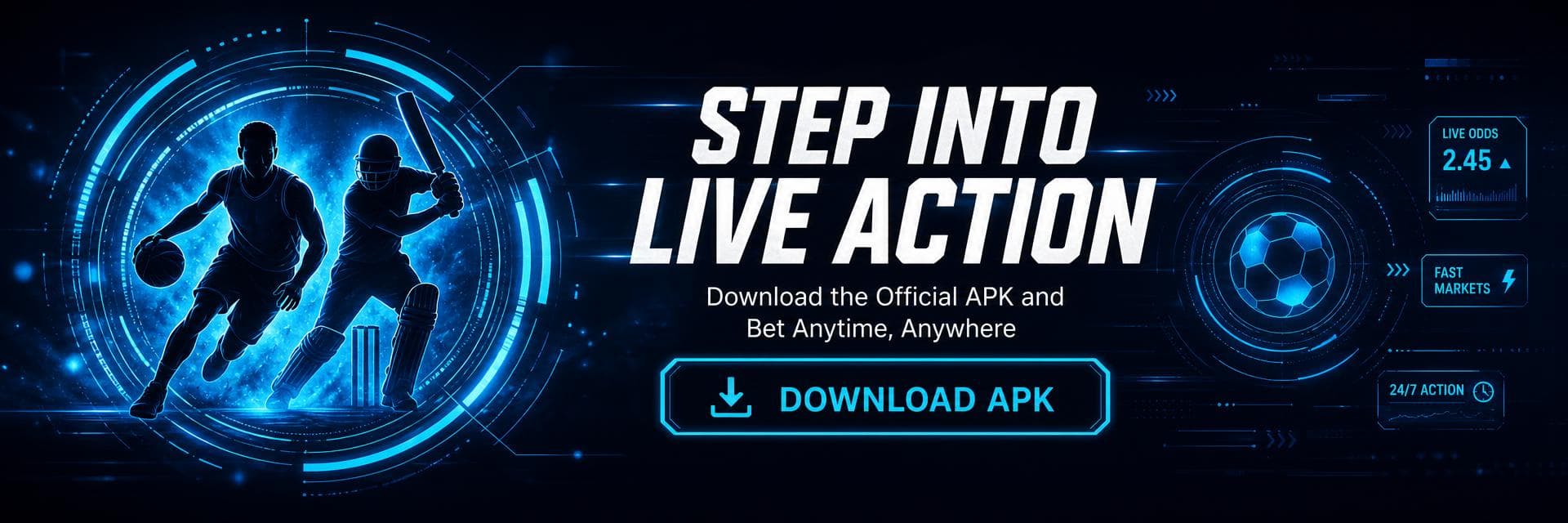 Step into live action — download the official Radhe Exchange APK